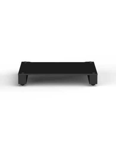 Ripiano in vetro nero e struttura nero satin Blok Stax 2G Shelf Base