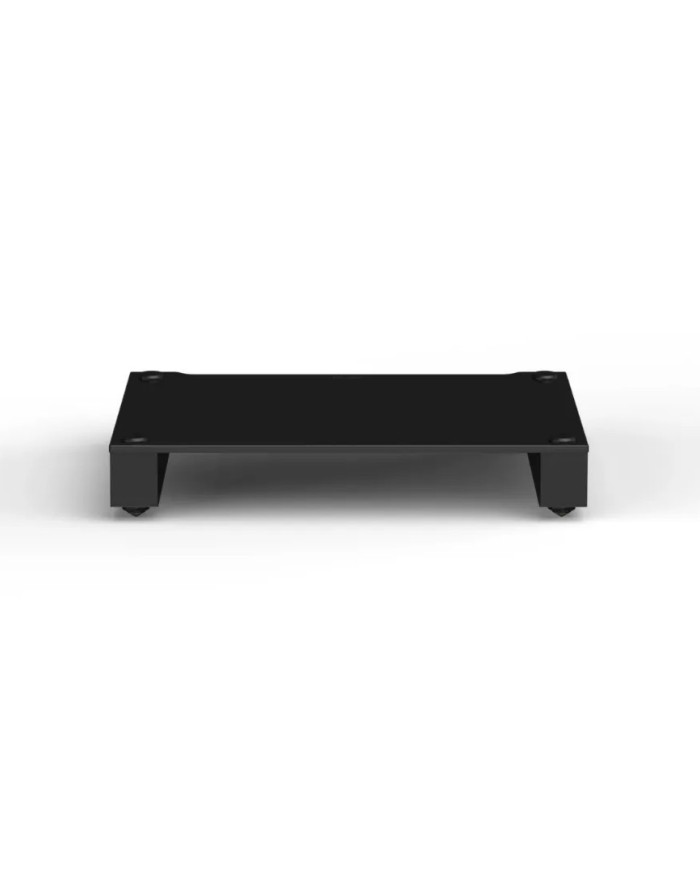 Ripiano in vetro nero e struttura nero satin Blok Stax 2G Shelf Base