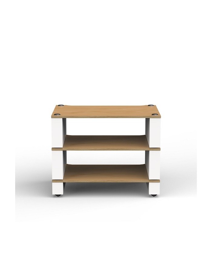 Ripiano frassino naturale e struttura bianco satin Blok Stax 2G Base