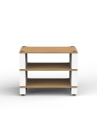 Ripiano frassino naturale e struttura bianco satin Blok Stax 2G Base