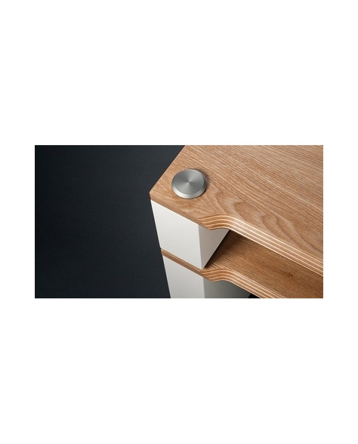 Ripiano frassino naturale e struttura bianco satin Blok Stax 2G Base