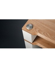 Ripiano frassino naturale e struttura bianco satin Blok Stax 2G Base