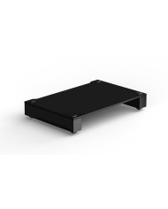 Ripiano in vetro nero e struttura nero satin Blok Stax 2G Shelf Base