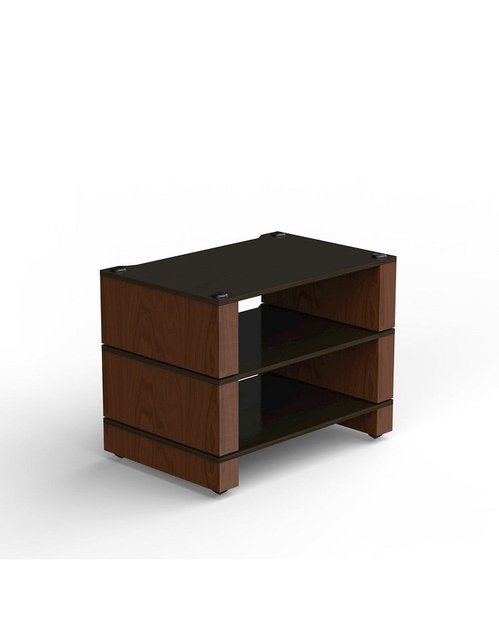 Ripiano in frassino nero e struttura noce MDF Blok Stax 2G Shelf Base