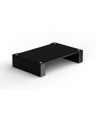 Ripiano vetro nero e struttura nero satinato Blok Stax 2G Shelf 120