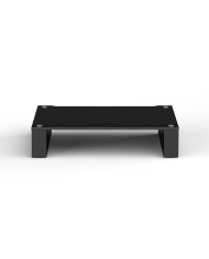 Ripiano vetro nero e struttura nero satinato Blok Stax 2G Shelf 120