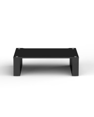 Ripiano 17cm vetro nero e struttura nero satin Blok Stax 2G Shelf 170