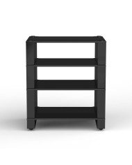 Ripiano 17cm vetro nero e struttura nero satin Blok Stax 2G Shelf 170