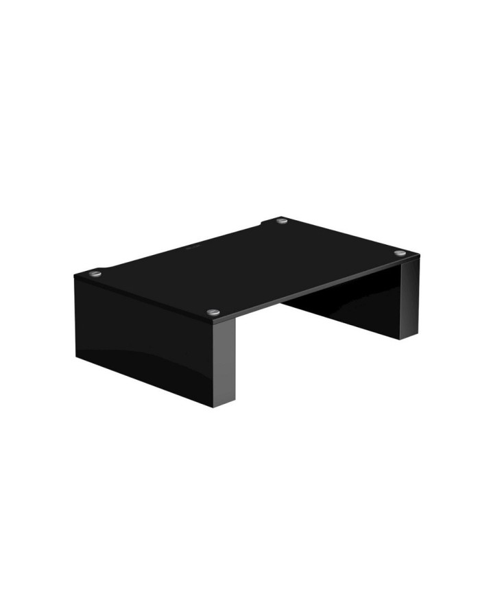 Ripiano 17cm vetro nero e struttura nero satin Blok Stax 2G Shelf 170