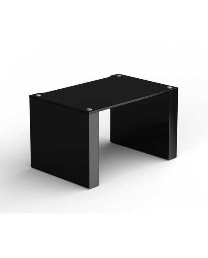 Ripiano 35 cm in vetro nero e struttura nero satinato Blok Stax 2G LP