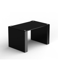 Ripiano 35 cm in vetro nero e struttura nero satinato Blok Stax 2G LP