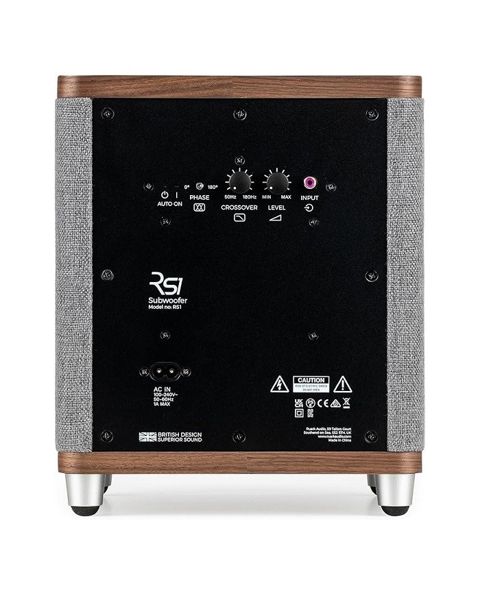 Subwoofer con driver attivo frontale e passivo da 17cm Ruark RS1 Walnut