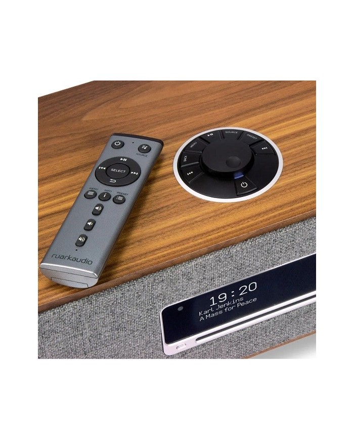 Sistema all in one Radio DAB+ CD BT WiFI e streaming Ruark R3S Walnut