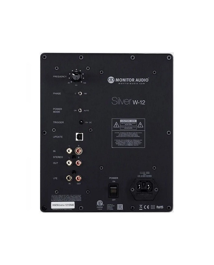 Monitor Audio Silver W12 6G High Black Gloss Subwoofer attivo da 12"