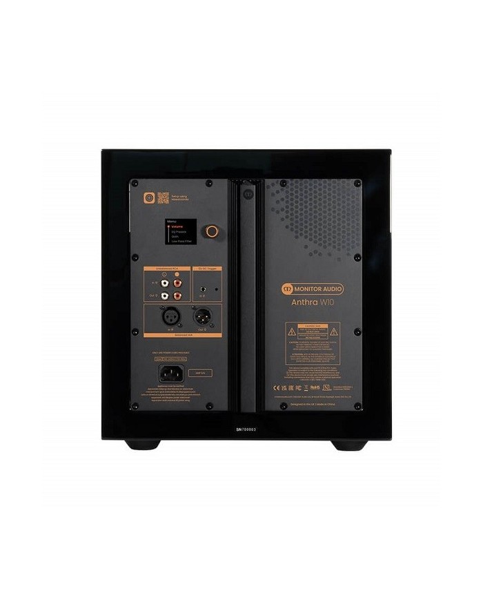 Monitor Audio Anthra  W10 High Gloss Black Subwoofer attivo classe D
