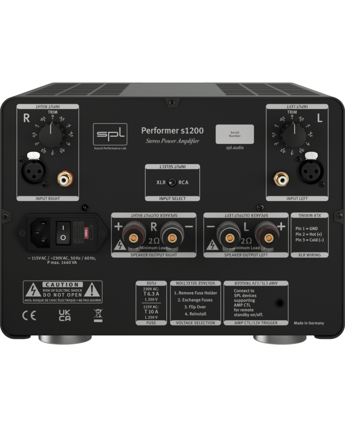Amplificatore Finale Stereo  VOLTAiR  SPL Performer s1200  Nero