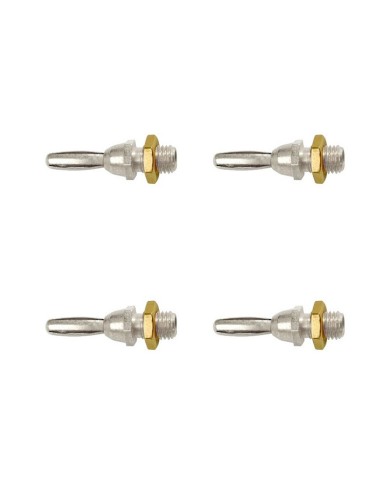 Set di 4 adattatori a banana  Audioquest jack 1002/s Banan Silver