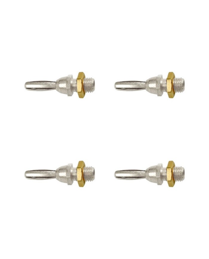 Set di 4 adattatori a banana  Audioquest jack 1002/s Banan Silver