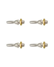 Set di 4 adattatori a banana  Audioquest jack 1002/s Banan Silver