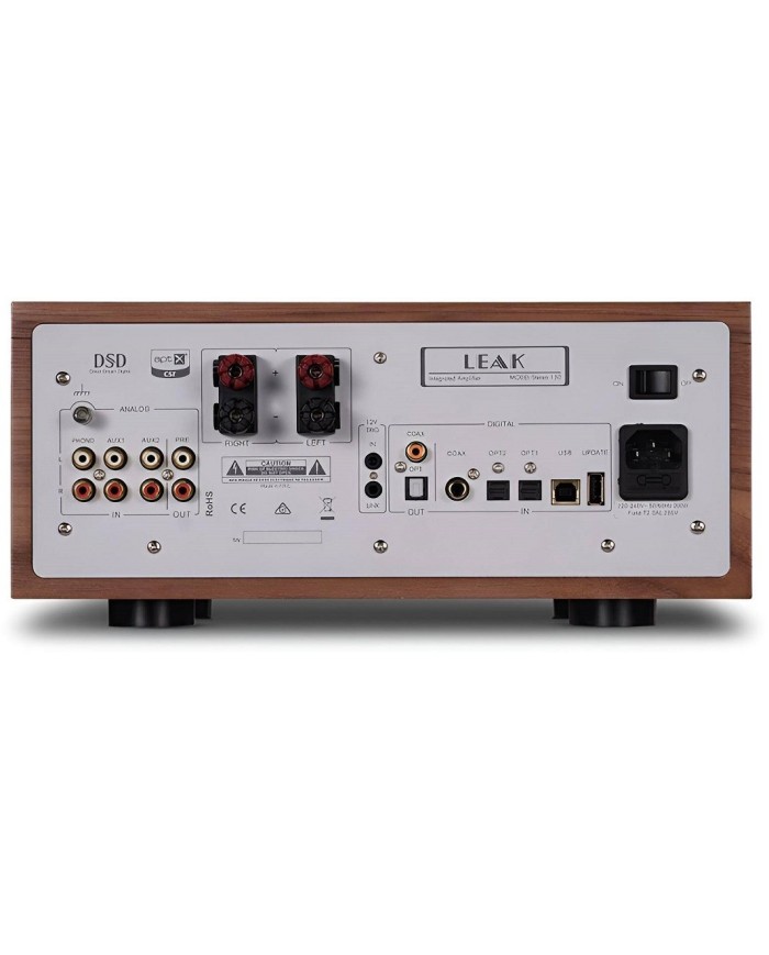 Amplificatore integrato stereo con DAC  Leak Stereo 130 Wood  Walnut