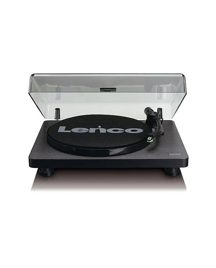 Lenco L-30 Giradischi con Prephono Integrato Puntina e Coperchio Nero