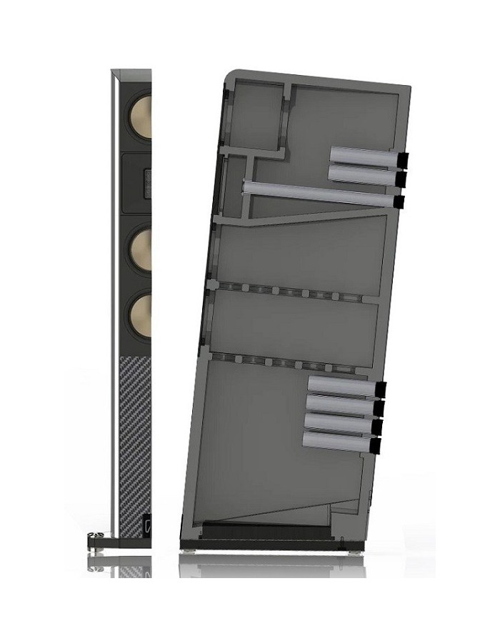 Diffusori da pavimento con speciale membrana dei woofer Axxess L3 Black