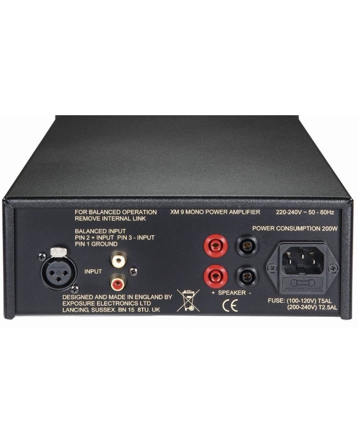 Finale Mono HiFi con ingressi RCA e XLR Exposure XM9 Nero