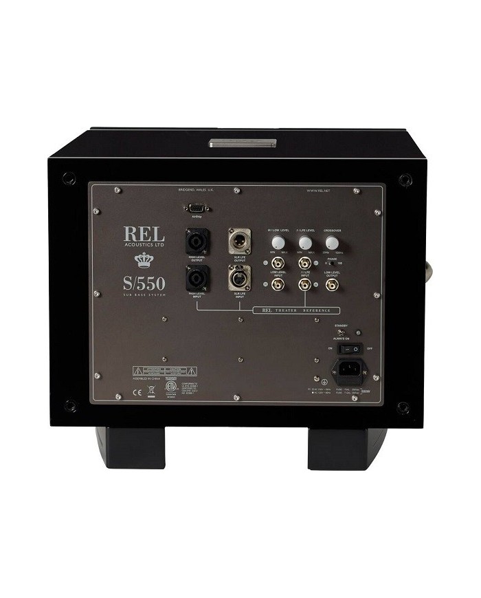 Subwoofer amplificato classe D REL Acoustics S550 Nero Lucido