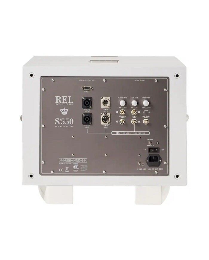 Subwoofer amplificato classe D REL Acoustics S550 Bianco Lacca