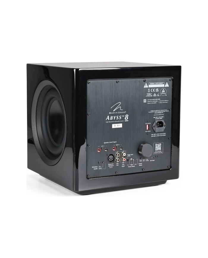 Subwoofer 3 driver wireless Martin Logan Abyss 8 Nero Lucido