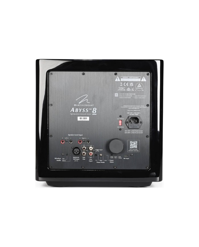 Subwoofer 3 driver wireless Martin Logan Abyss 8 Nero Lucido