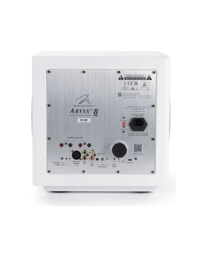 Subwoofer attivo wireless Martin Logan Abyss 8 Bianco satinato
