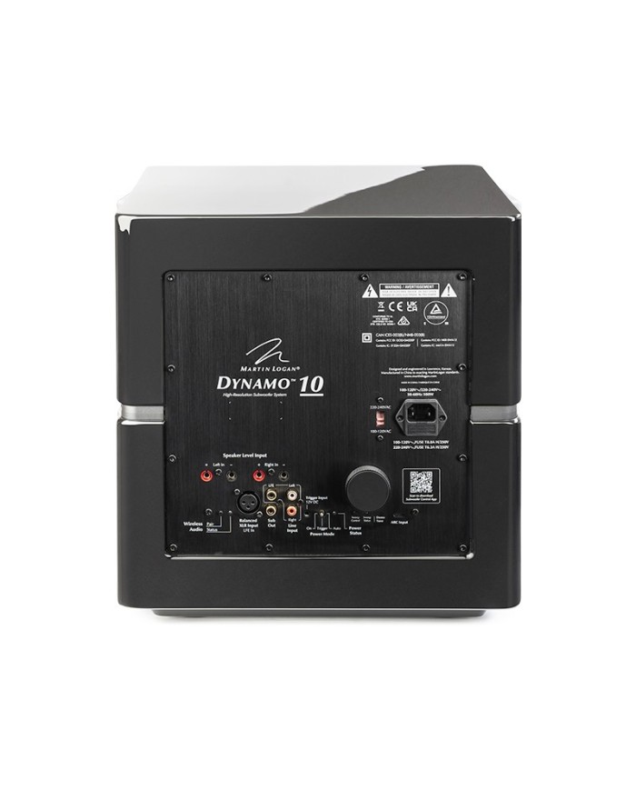 Subwoofer attivo wireless Martin Logan Dynamo 10 Nero Lucido