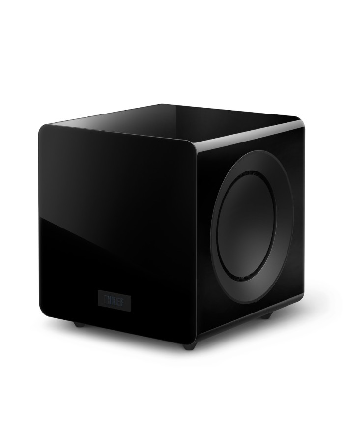 Kef KC92 Subwoofer ultra potente con cancellazione di forza Nero Lucido