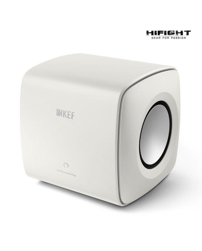 Kef KC62 Subwoofer ultra potente compatto Bianco Minerale