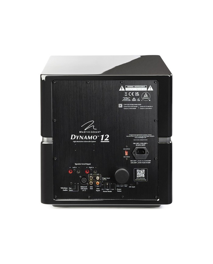 Subwoofer attivo wireless Martin Logan Dynamo 12 Nero Lucido