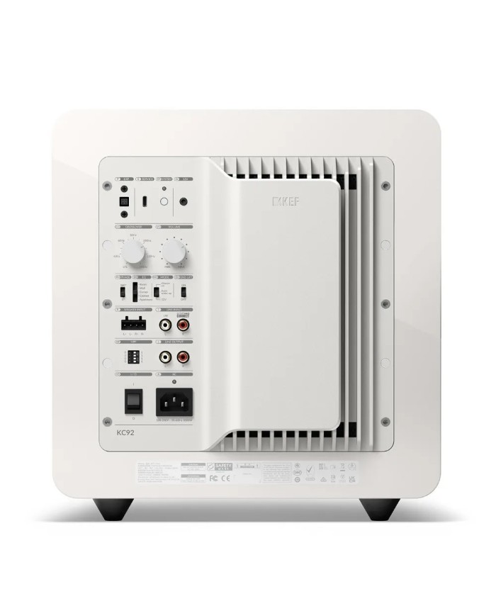 Subwoofer potente con cancellazione di forza Kef KC92 Bianco