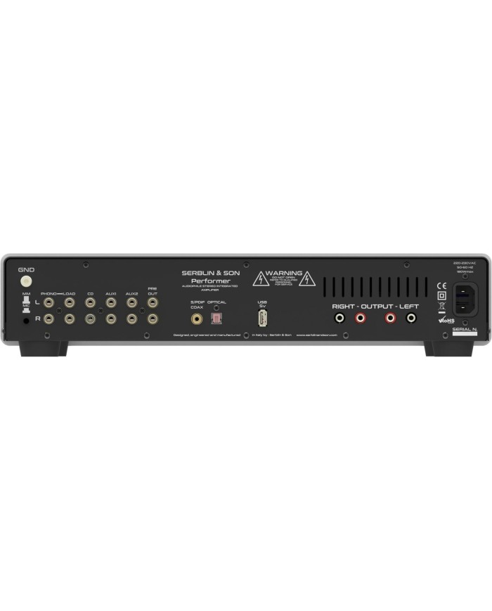 Amplificatore integrato Phono DAC Serblin & Son Performer Nero