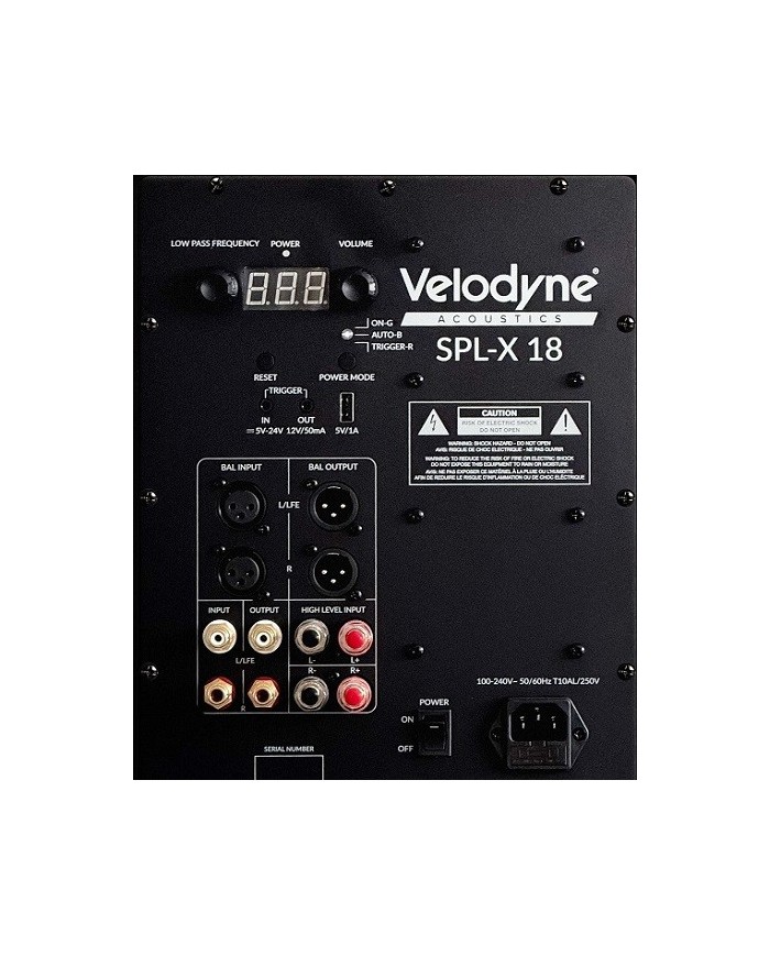 Subwoofer attivo con woofer da 18 pollici Velodyne SPL-X 18