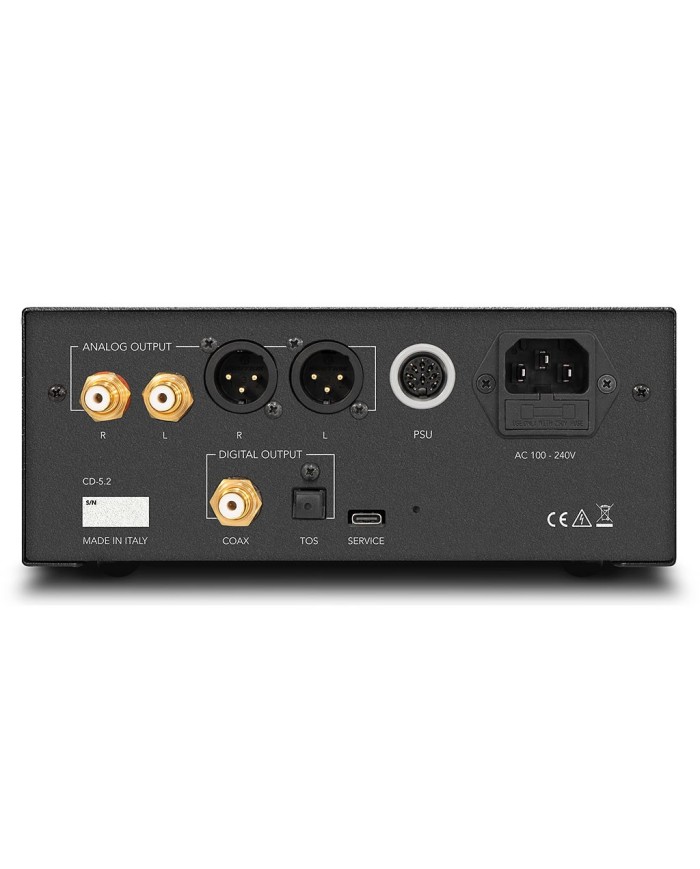 Lettore CD hi-fi con DAC AKM e XLR Gold Note CD-5.2 Nero
