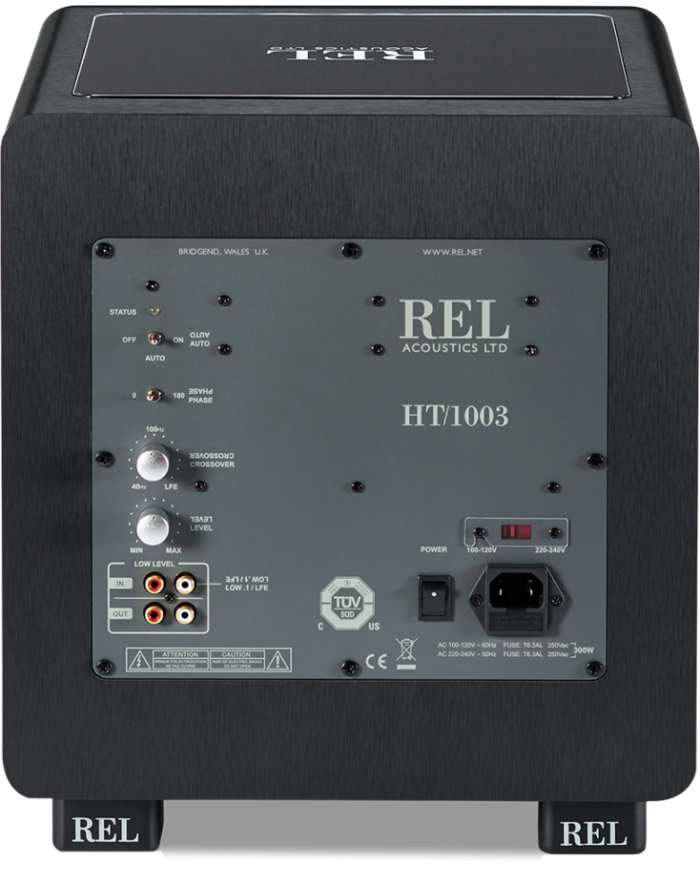 REL ACOUSTIC HT/1003 SUBWOOFER ATTIVO 300 WATT 25CM CASSA CHIUSA GARANZIA ITALIA