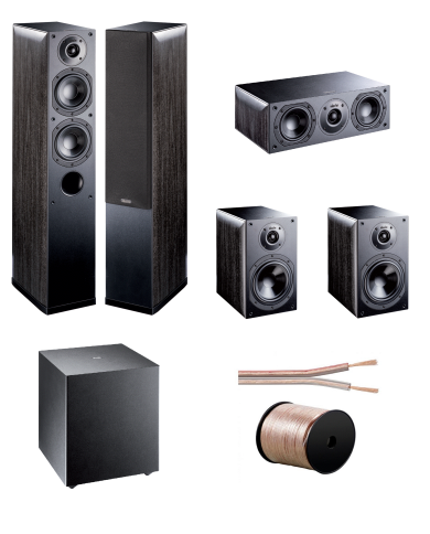 KIT 5.1 COMPLETO INDIANALINE NOTA 550+260+740+ SUB ATTIVO BASSO 840 COLORE NERO 