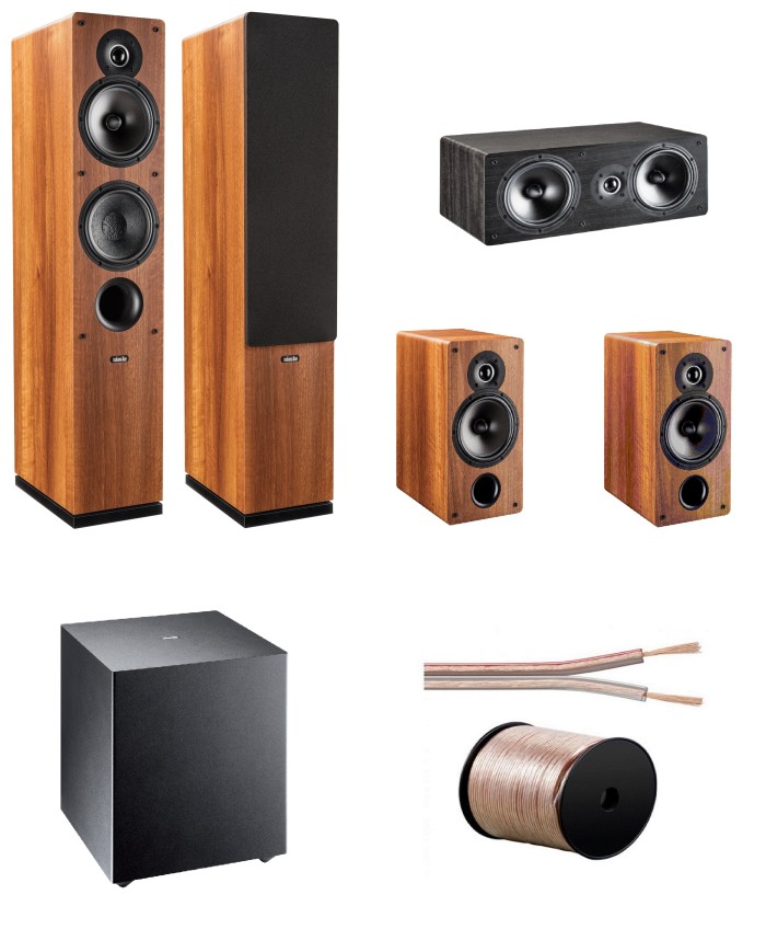 KIT 5.1 COMPLETO INDIANALINE NOTA 550+260+740+ SUB ATTIVO BASSO 840 COLORE NERO 