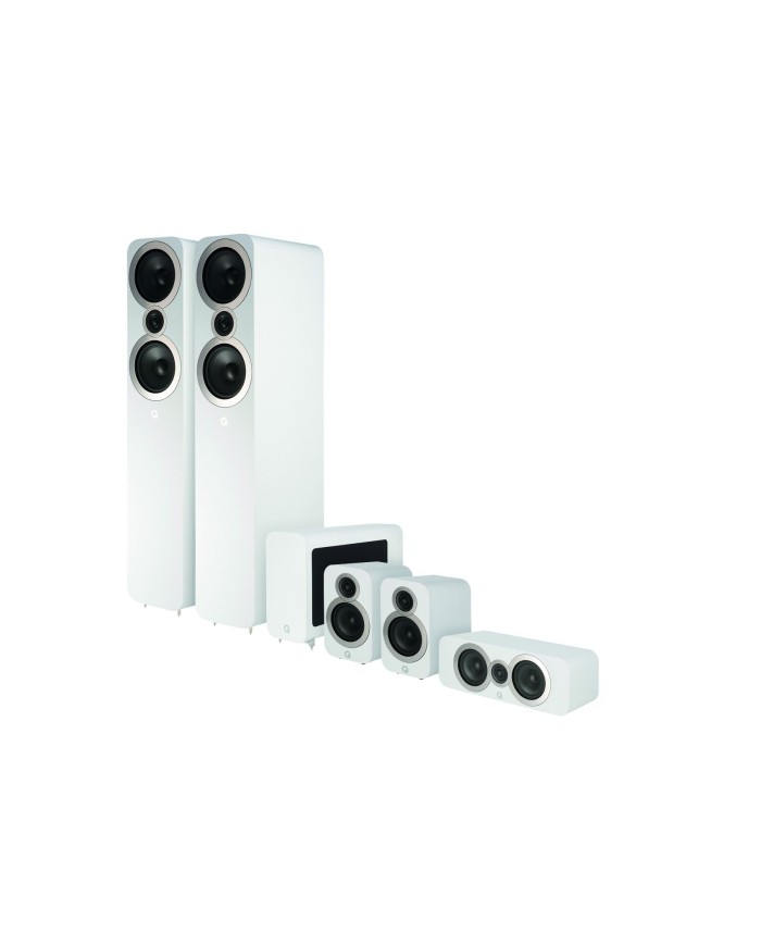 Q Acoustics Q 3050i Cinema Pack 5 Satelliti e Subwoofer Attivo Bianco