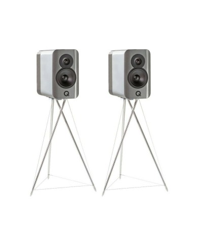 Q Acoustics Q CONCEPT 300 Diffusori 2 vie + Stand Tensegrity Silver Ebano