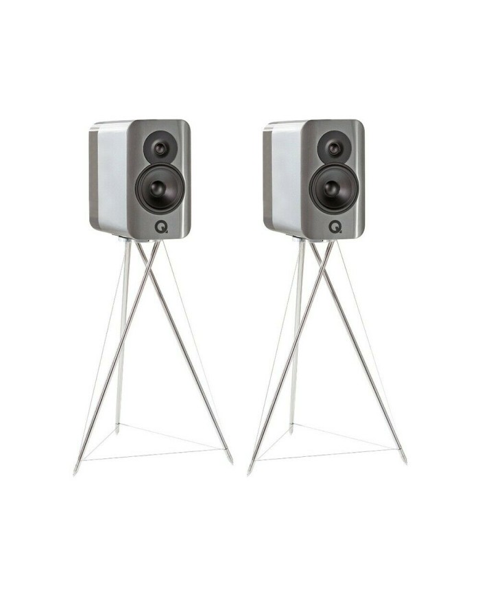 Q Acoustics Q CONCEPT 300 Diffusori 2 vie + Stand Tensegrity Silver Ebano
