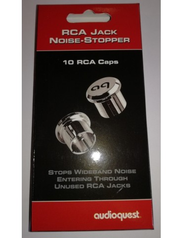 AUDIOQUEST NOISE STOPPER CAPS RCA 10 PEZZI TAPPI PER RIDURRE INTERFERENZE RF/EMI