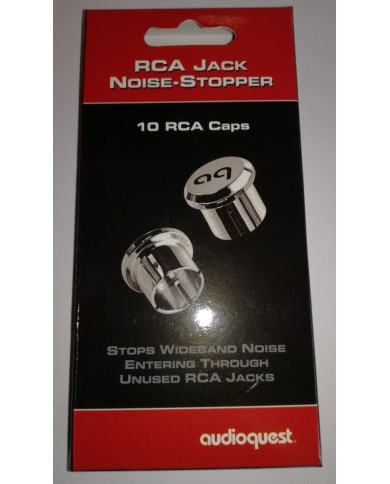 AUDIOQUEST NOISE STOPPER CAPS RCA 10 PEZZI TAPPI PER RIDURRE INTERFERENZE RF/EMI