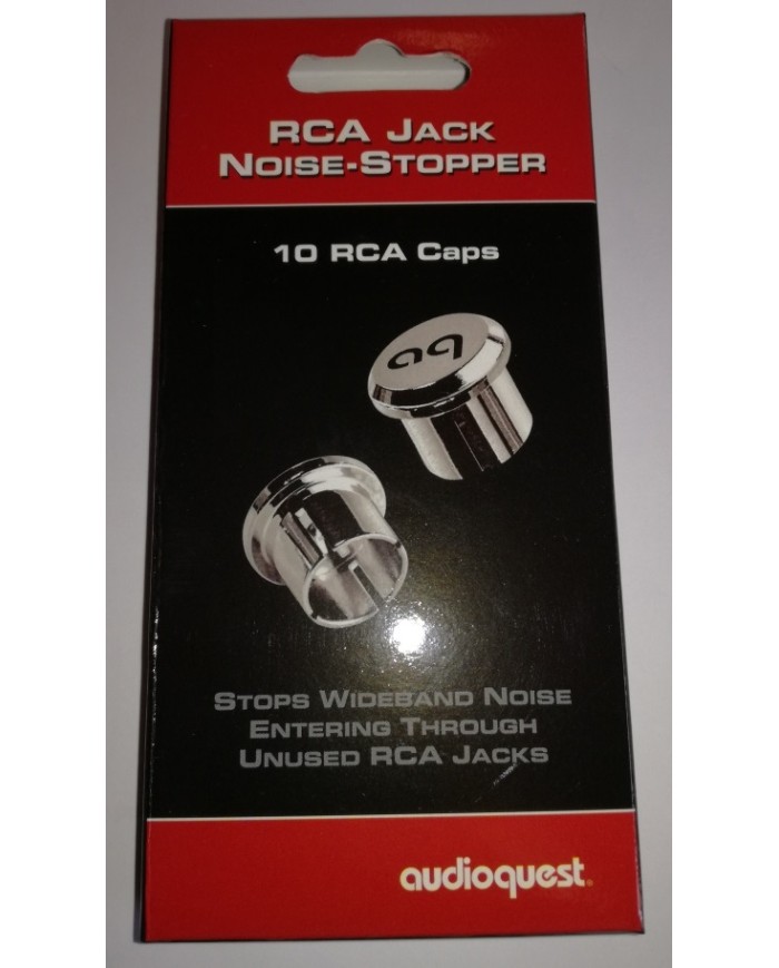 AUDIOQUEST NOISE STOPPER CAPS RCA 10 PEZZI TAPPI PER RIDURRE INTERFERENZE RF/EMI