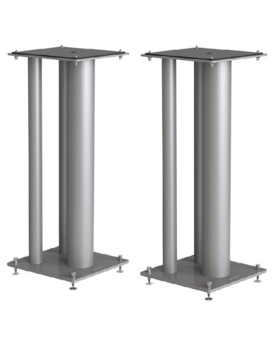 Norstone Stylum Max silver coppia stand triplo pilastro 60cm in metallo